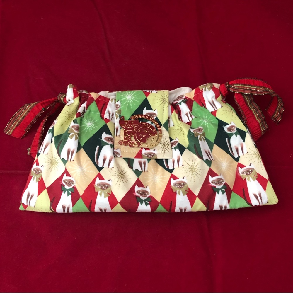 Hottie Handbags Cat Print Clutch Purse